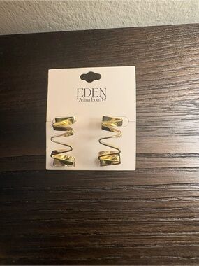 NEW Adina Eden Gold Spiral Earrings